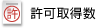 許可取得数