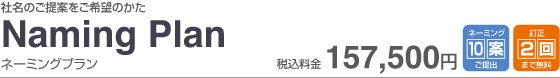 Naming Plan　税込157,500円
